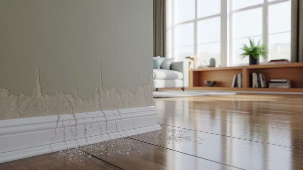 Rising damp on wall